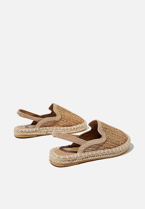 Cotton On - Woven mule espadrille - tan