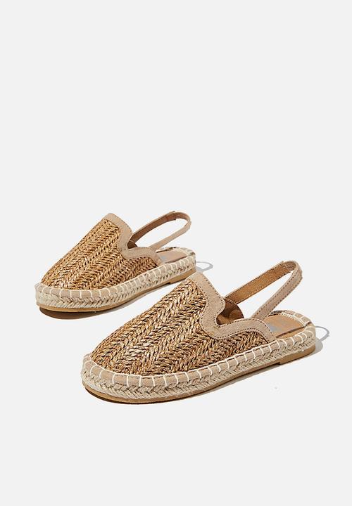 Cotton On - Woven mule espadrille - tan