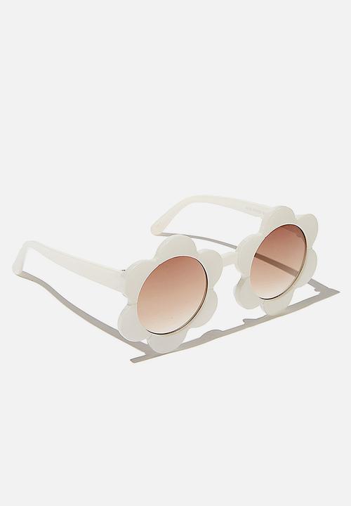 Cotton On - Kids retro sunnies - milky white flower