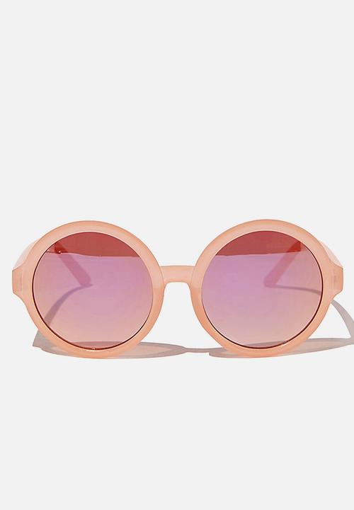 Cotton On - Kids retro sunnies - transparent pink glitter heart