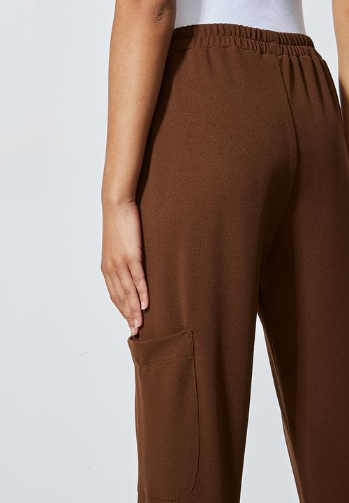 Superbalist - Crepe scuba jogger - brown