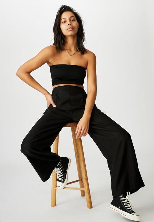 Cotton On - Wide leg paradise pants - black