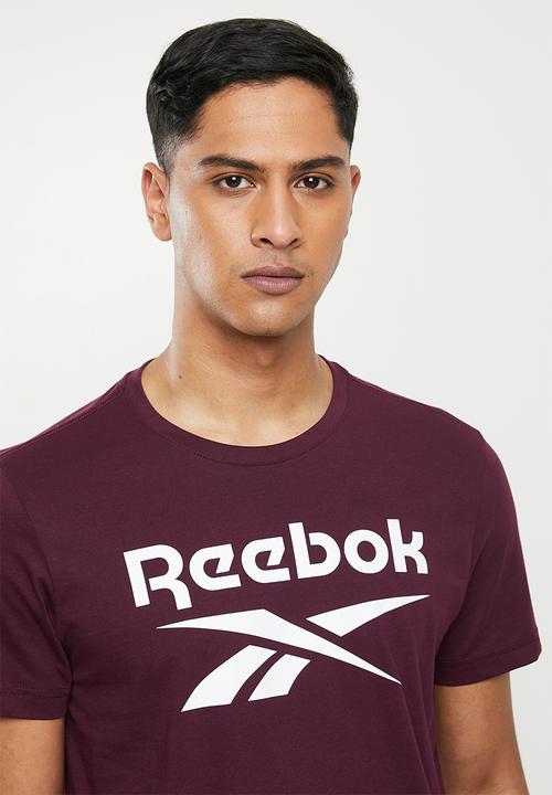 Reebok - Gs reebok stacked tee - maroon