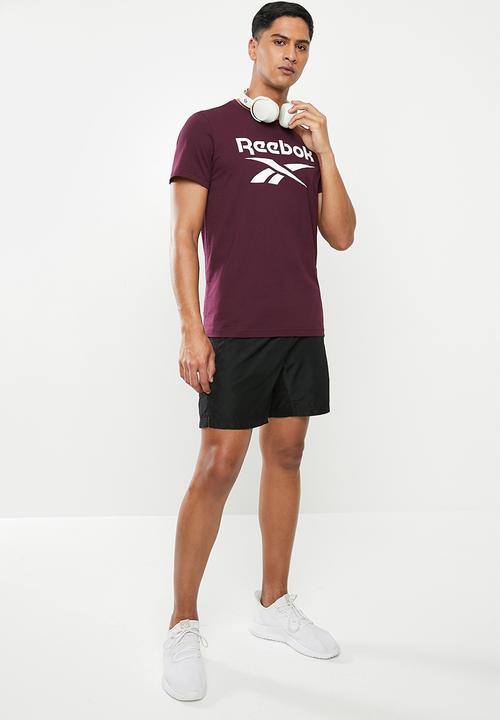 Reebok - Gs reebok stacked tee - maroon