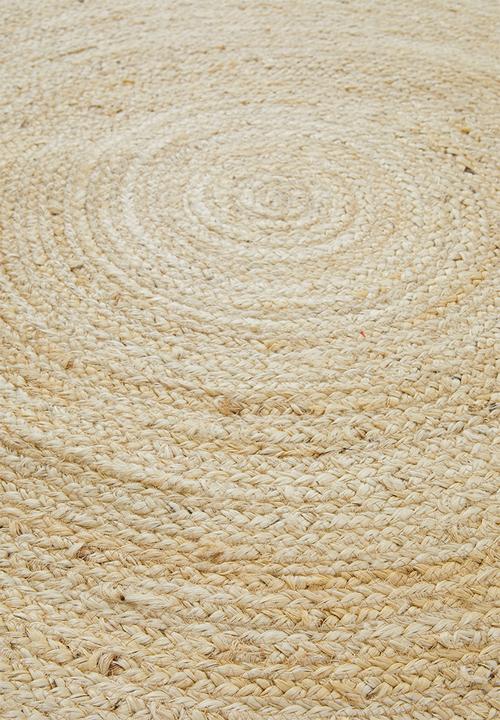 Sixth Floor - Bleached round jute rug - neutral