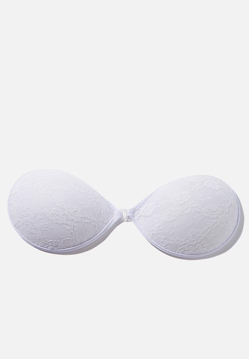 Cotton On - Lace stick em up bra - white