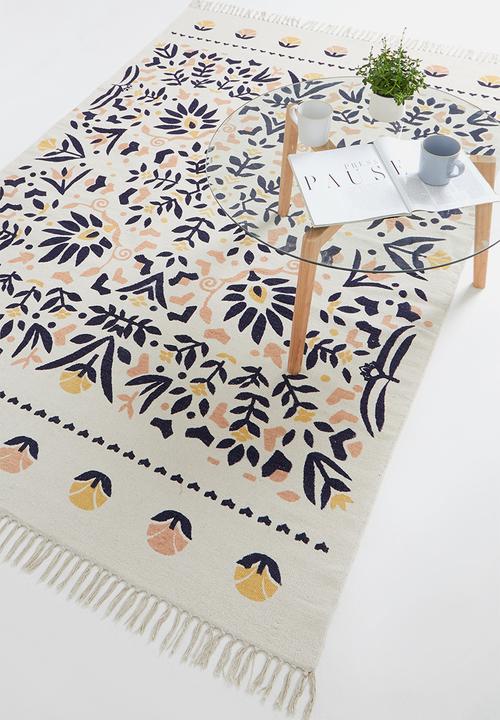 Sixth Floor - Blossom printed rug - multi