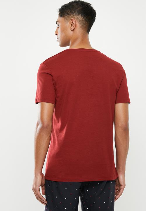 Superbalist - Scoop neck short sleeve sleep tee - red