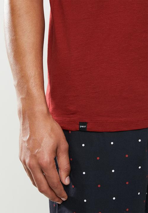 Superbalist - Scoop neck short sleeve sleep tee - red