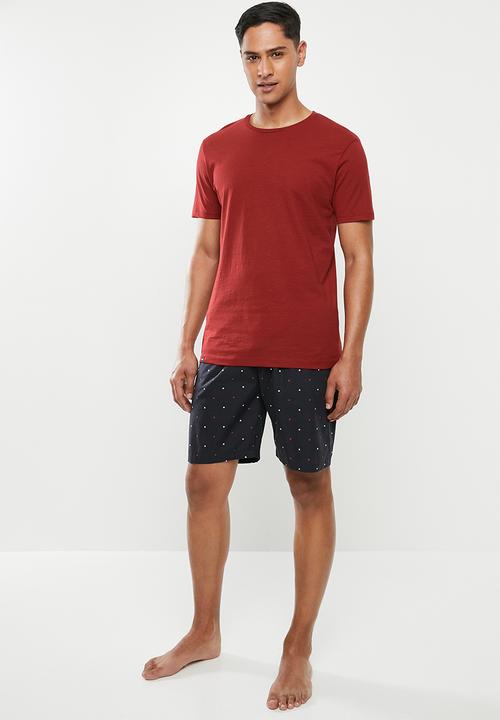 Superbalist - Scoop neck short sleeve sleep tee - red