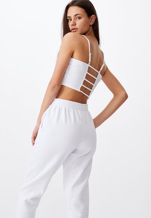Factorie - Ladder back detail bralet - white