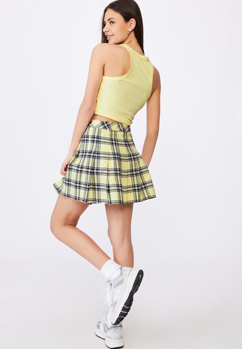 Factorie - Pleated skirt - yellow & black 