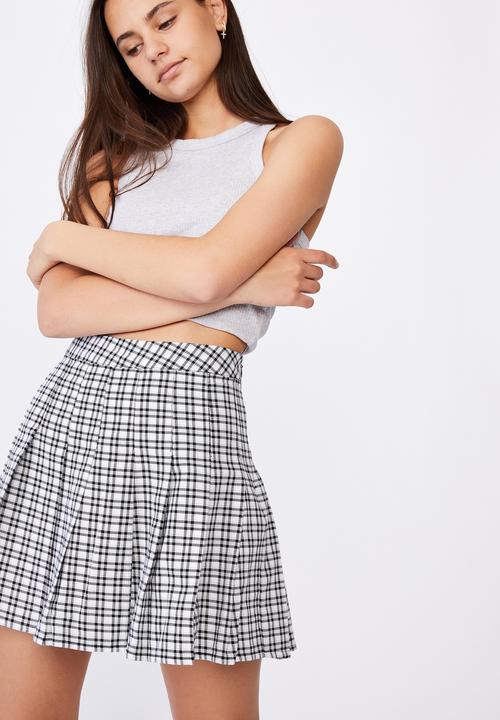 Factorie - Pleated skirt - black & white 