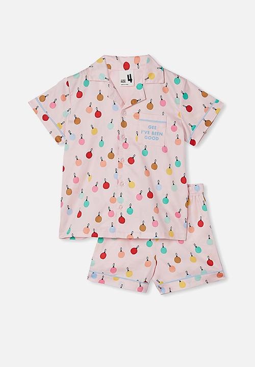 Cotton On - Patty woven short sleeve pj set - pink