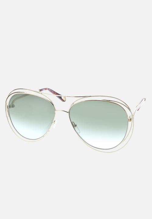 Chloe - Chloe sunglasses  - gold havana green lens