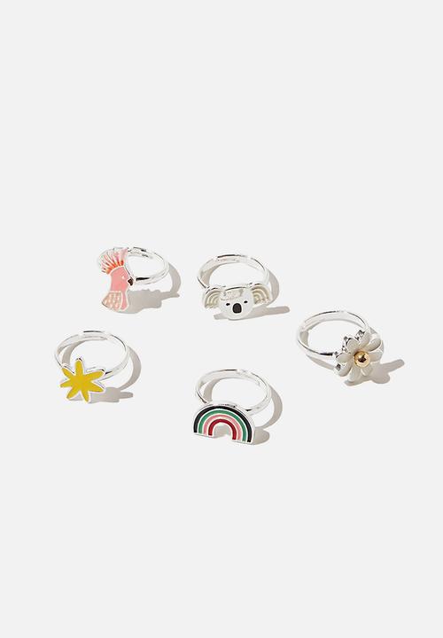 Cotton On - Ring set - australiana silver