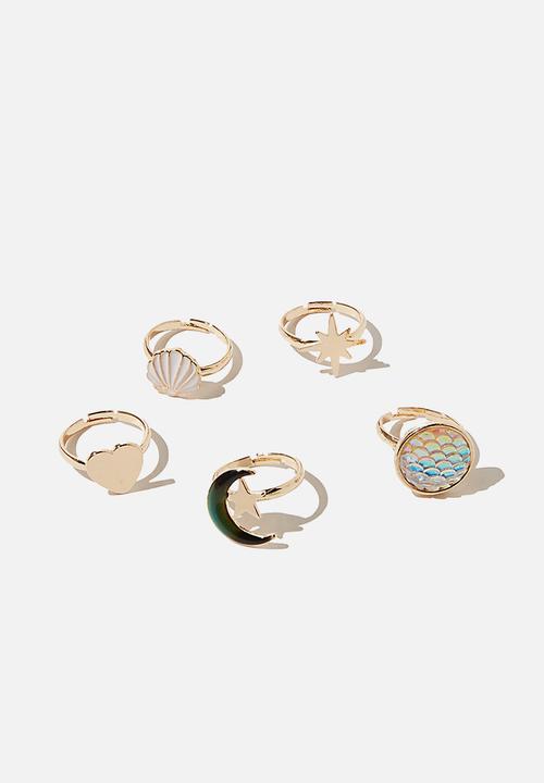 Cotton On - Ring set - magical beach gold