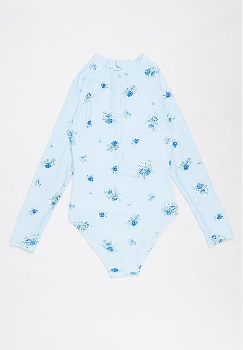 Free by Cotton On - Lindsay long sleeve one piece - blue