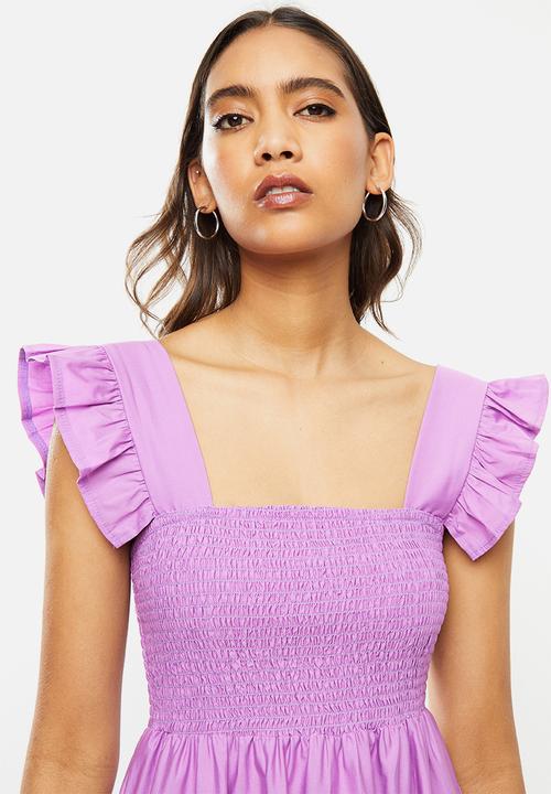 Me&B - Sun dress with frill sleeve - purple