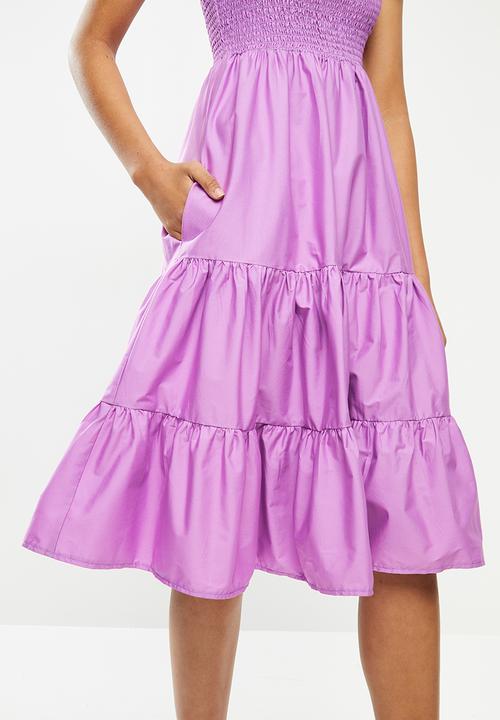 Me&B - Sun dress with frill sleeve - purple