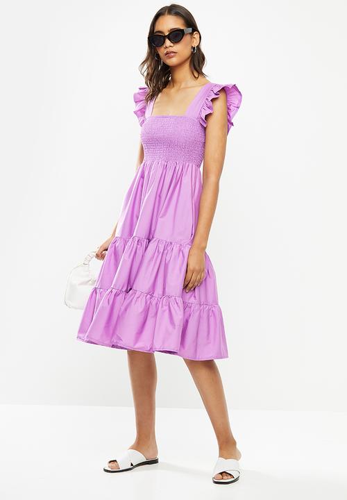 Me&B - Sun dress with frill sleeve - purple