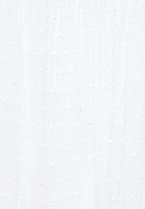 Blake - Rayon crinkle dot tiered mini dress - white