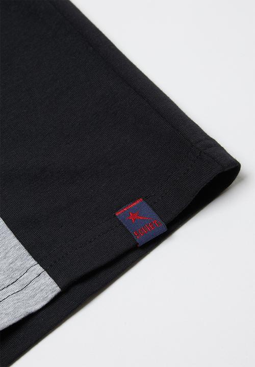 SOVIET - Printed cut and sew tee - black