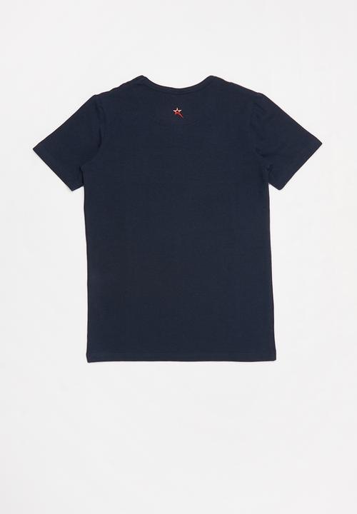 SOVIET - Printed cut and sew tee - navy