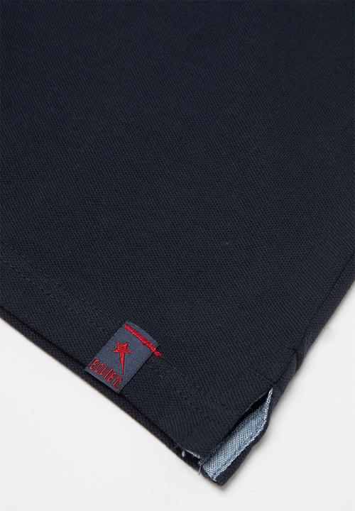 SOVIET - Boys short sleeve pique golfer - navy
