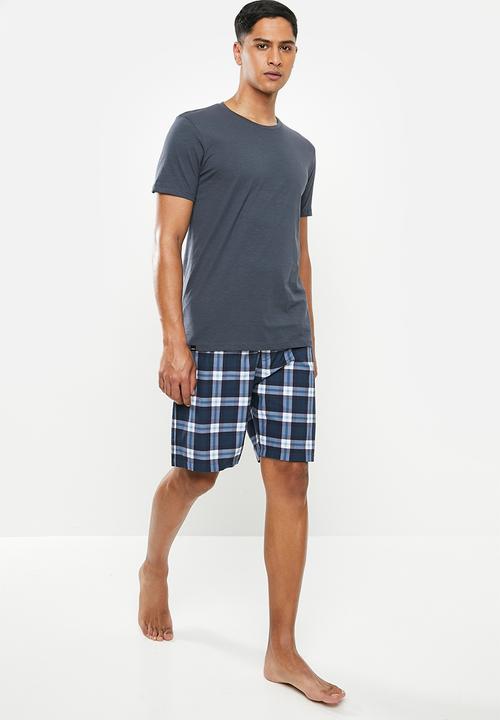 Superbalist - 2 Pack scoop neck short sleeve sleep tee - blue & green 