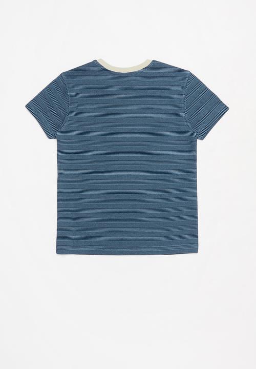 POLO - Boys daniel striped short sleeve tee - blue