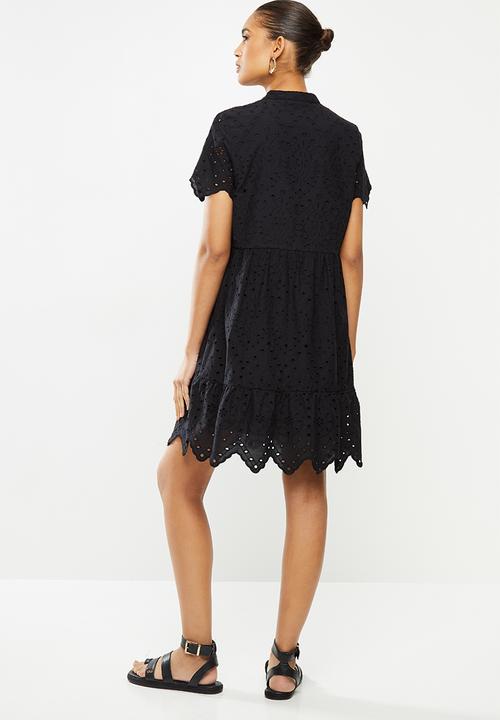 Vero Moda - Norah short sleeve short dress - black