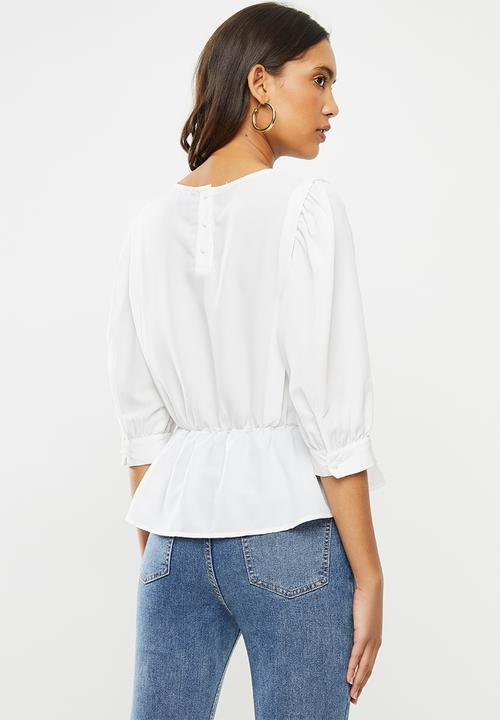 Vero Moda - Stella 3/4 top - white