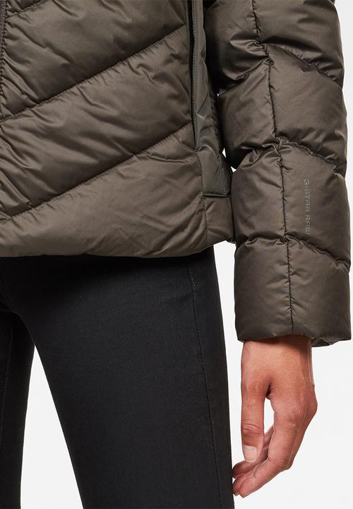 G-STAR - Whistler slim down hooded jacket - asfalt
