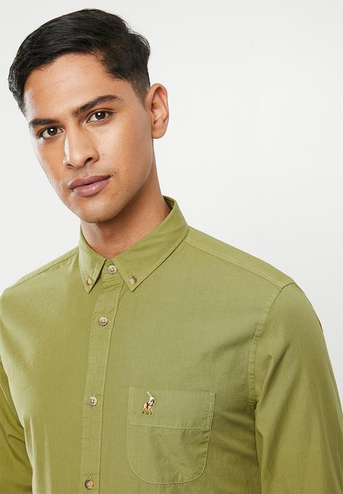 POLO - Jason textured signature shirt - khaki