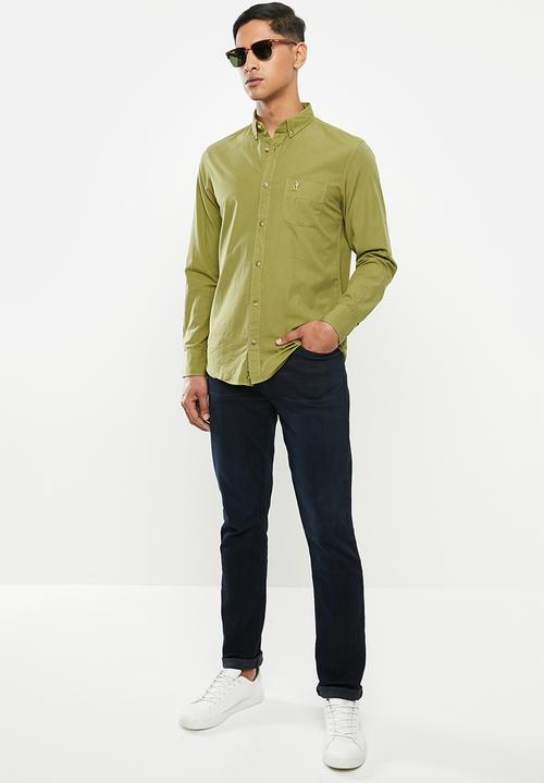 POLO - Jason textured signature shirt - khaki
