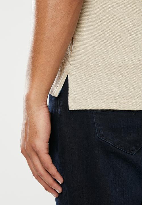 POLO - Carter custom fit pique golfer - stone