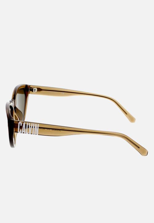 CALVIN KLEIN JEANS - DNU - Calvin klein jeans cat eye sunglasses  - crystal taupe