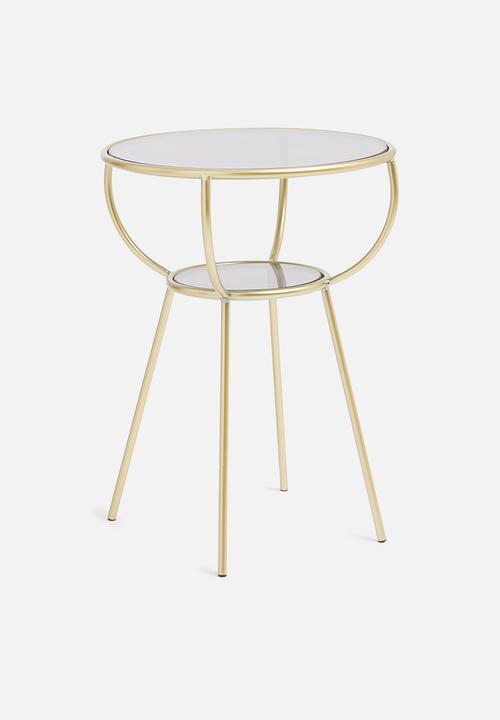 SF Collection - Petite side table - gold & smoke