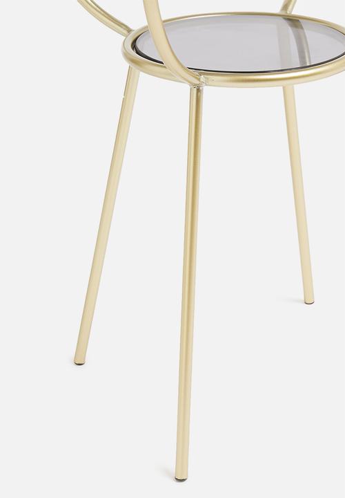 SF Collection - Petite side table - gold & smoke