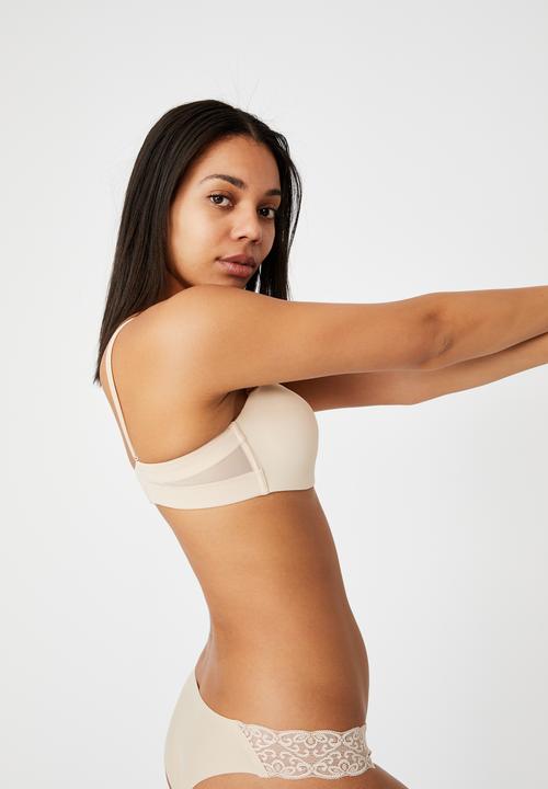 Cotton On - Everyday mesh strapless contour bra - frappe