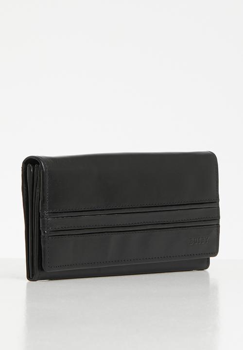 BUSBY - Tuscany flap purse -black