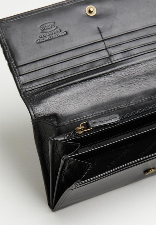 BUSBY - Tuscany flap purse -black