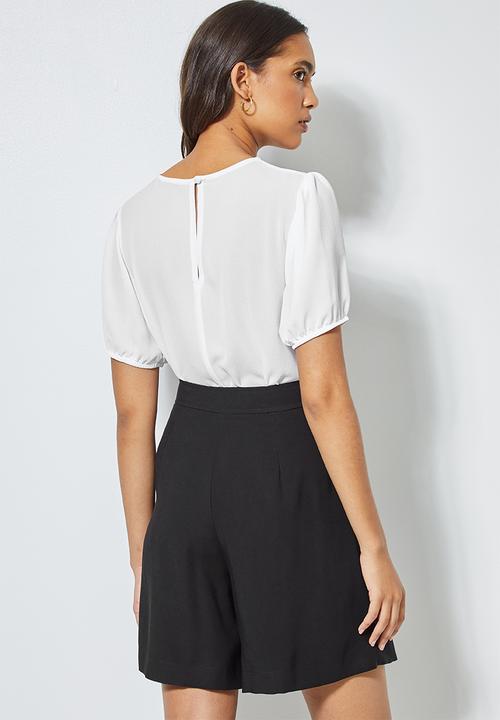 Superbalist - Puff sleeve basic shell - white