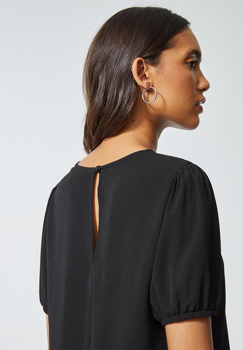 Superbalist - Puff sleeve basic shell - black