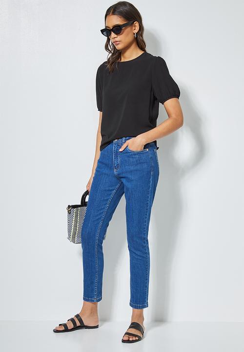 Superbalist - Puff sleeve basic shell - black