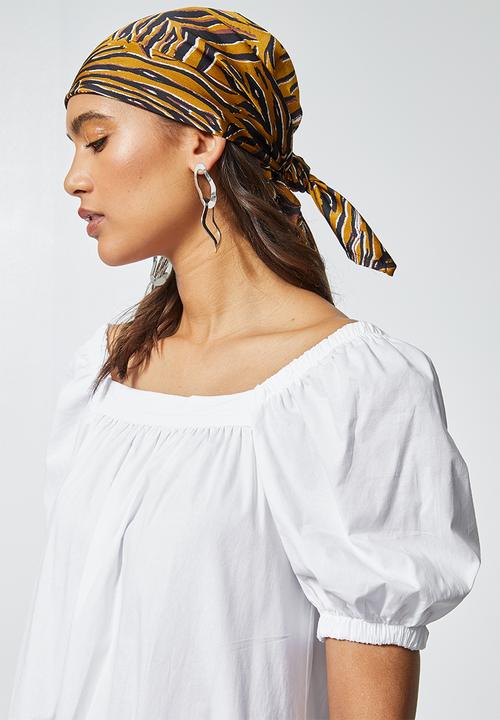 Superbalist - Square neck tiered dress - white