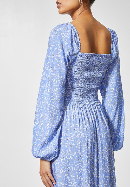 Superbalist - Shirred off the shoulder dress - light blue