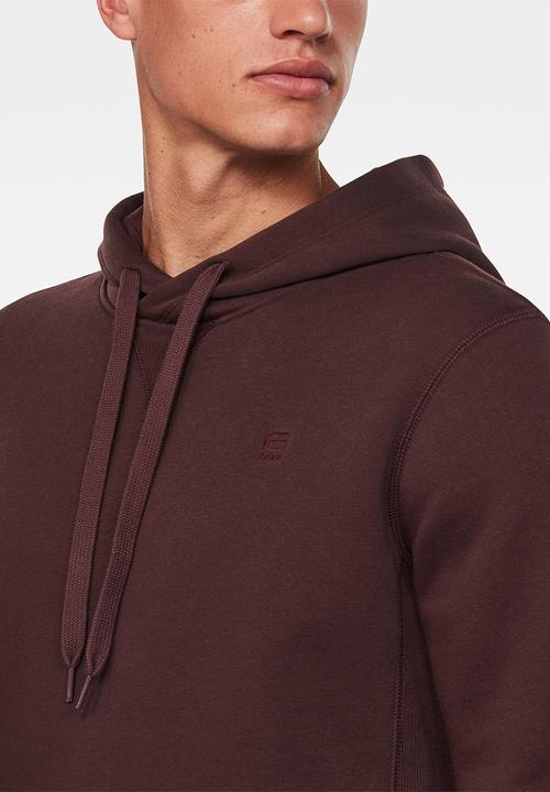 G-STAR - Premium core hoodie long sleeve - burgundy 