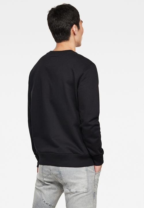 G-STAR - Chest logo gr r sw long sleeve - black 